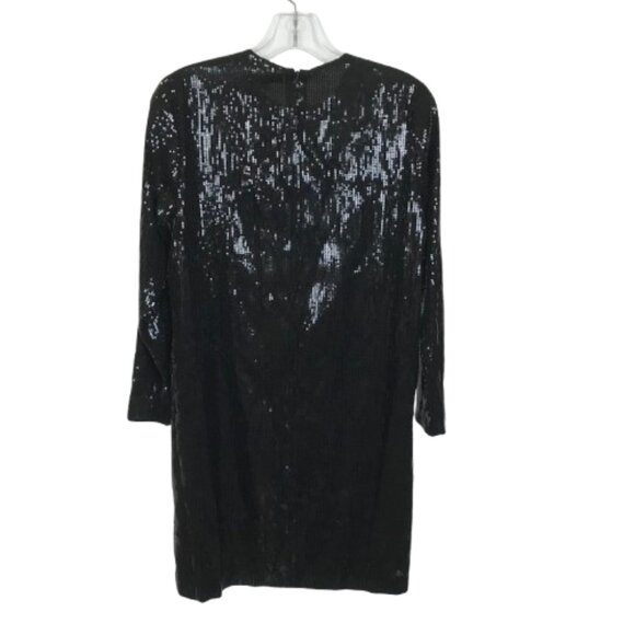 NWT Brooks Brothers Womens Size 2 Black Crew Neck Full Sequin Shift Dress NEW - Picture 1 of 3